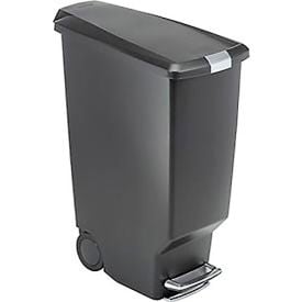 simplehuman® Slim Plastic Step Can - 10-1/2 Gallon Black CW1361