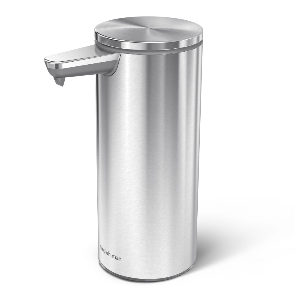 simplehuman Touch-Free Rechargeable Sensor Liquid Soap and Hand Sanitizer Dispenser, 9 Oz, Brushed MPN:ST1043