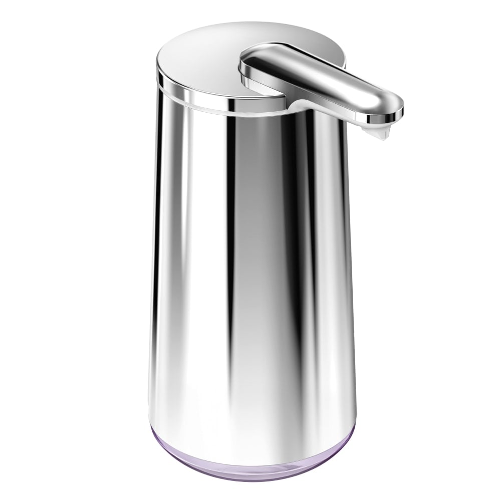 simplehuman Foam Sensor Pump, 6-3/4inH x 3-1/8inW x 4-3/4inD, Polished Silver MPN:ST1063