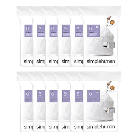 8 gal Custom Fit Trash Bags, 1.18 mil, White MPN:CW0258MC