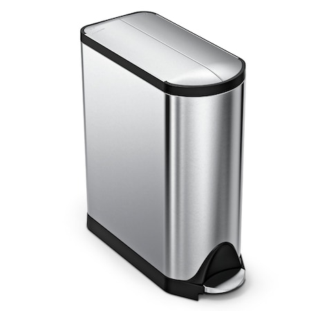 119 gal Step-On Can, Brushed, Stainless Steel, 10.4 in MPN:CW1897
