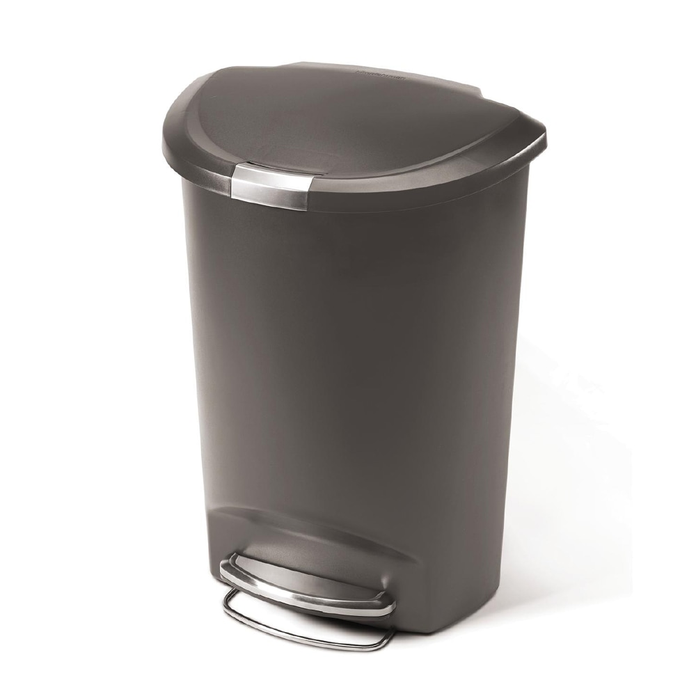 simplehuman Semi-Round Step Trash Can, 13 Gallons, Gray MPN:CW1357