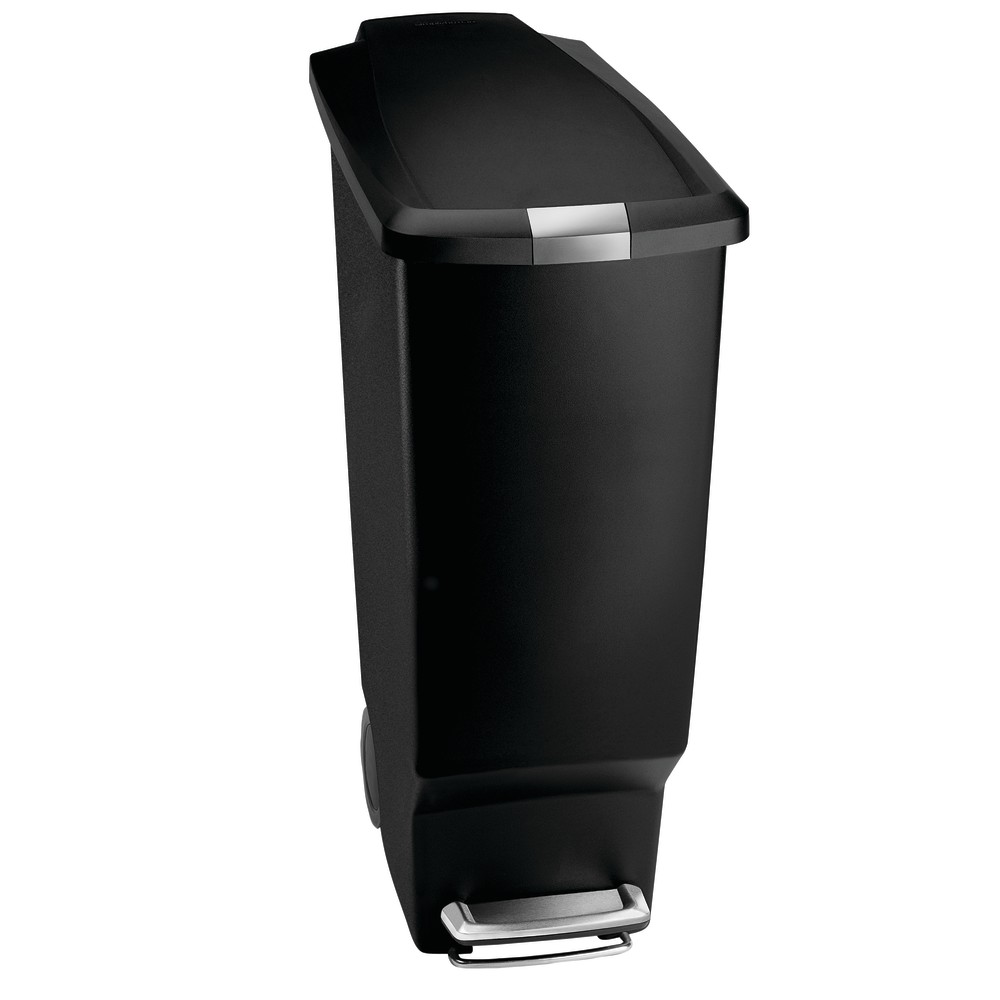 simplehuman Slim Step Can, 10.5 Gallons, Black Plastic MPN:CW1361