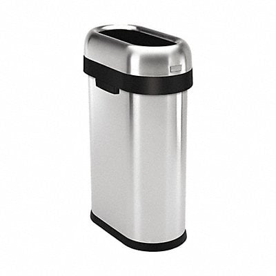 Trash Can 13 gal Silver Indoor/Outdoor MPN:CW1467