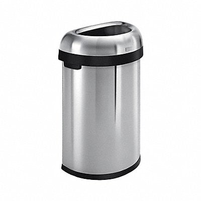 Trash Can 16 gal Silver Indoor/Outdoor MPN:CW1468