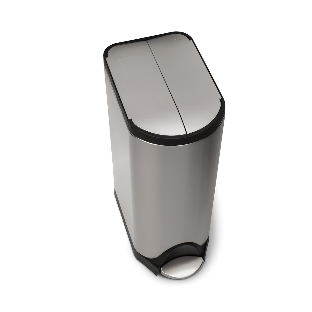 simplehuman Butterfly Step Fingerprint-Proof Trash Can, 8 Gallons, Brushed Stainless Steel MPN:CW1824