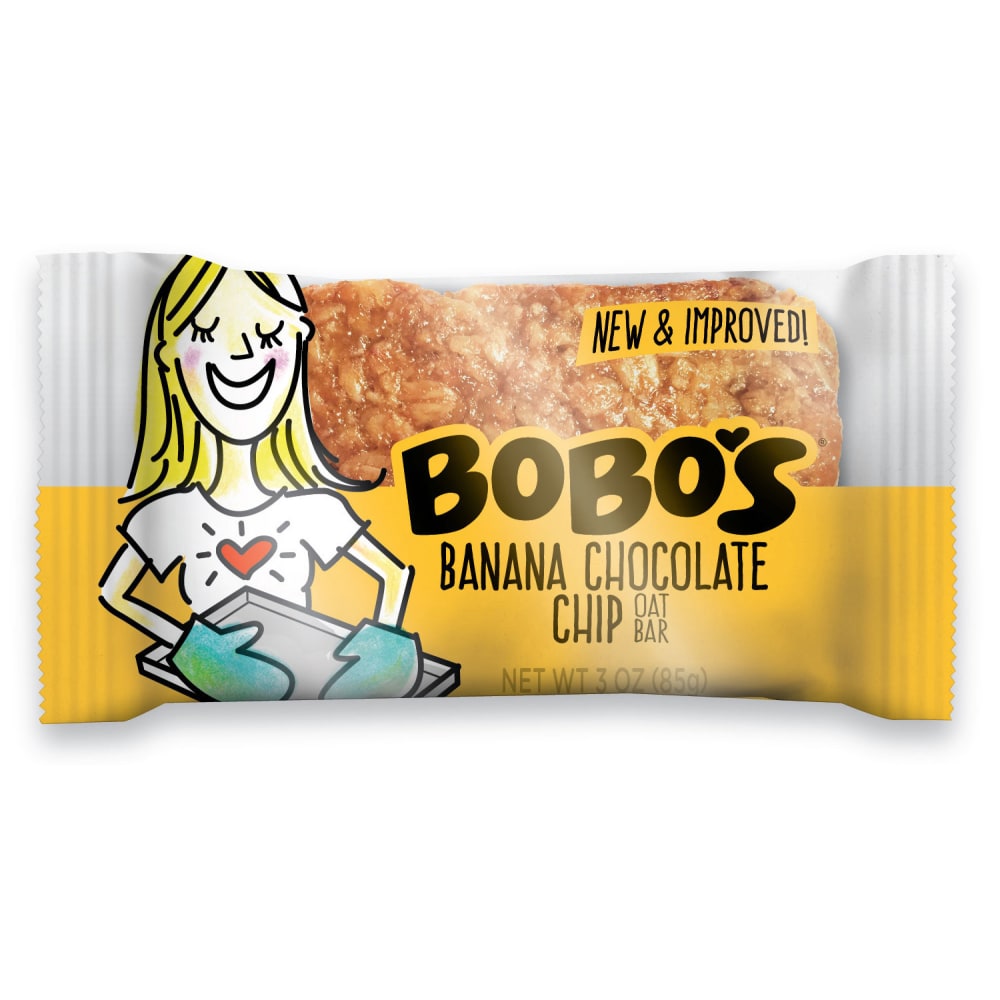 BoBos Oat Bars, Banana Chocolate Chip, 3.5 Oz, Box of 12 Bars MPN:104-D-IN