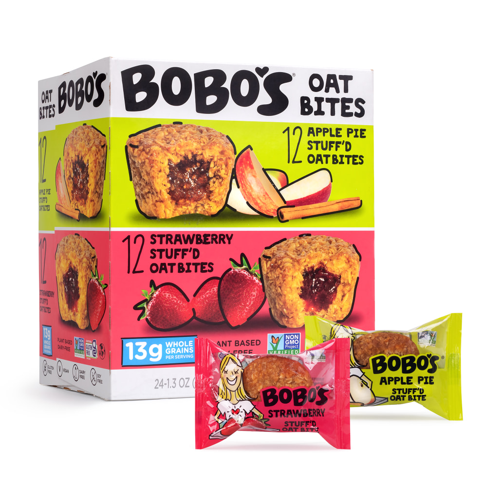 Bobos Oat Bar Bites Variety Pack, 1.3 Oz, Pack Of 24 Bars MPN:829262002504