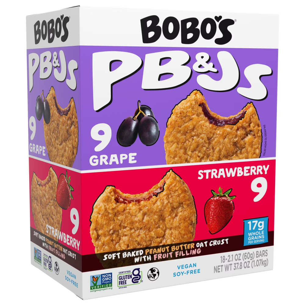 Bobos PB&J Oat Snacks Variety Pack, 2.1 Oz, Total Qty 18 MPN:829262005116