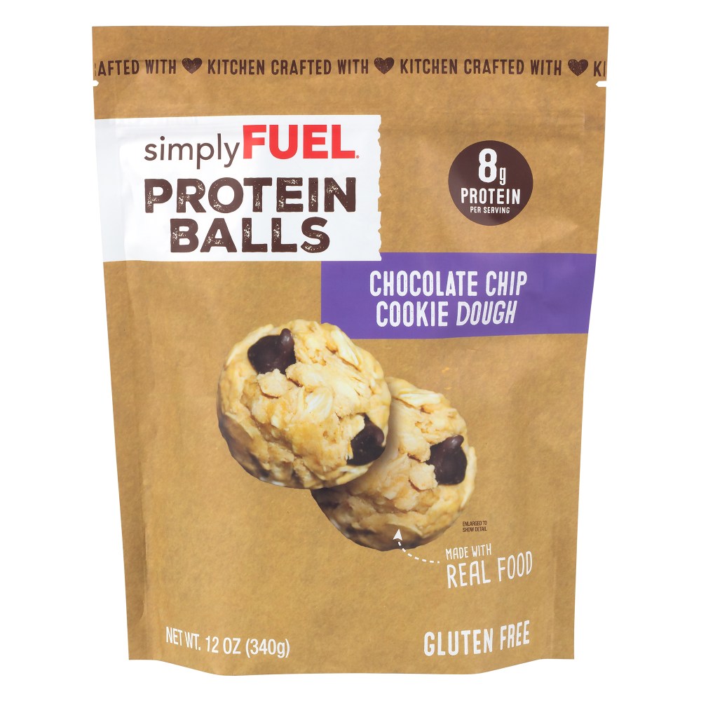 simplyFUEL Chocolate Chip Cookie Dough Protein Balls, 12 Oz MPN:852261007218