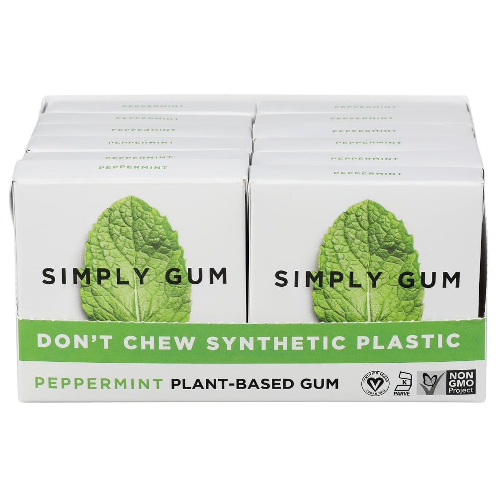 Simply Gum Chewing Gum, Peppermint, 0.74 Oz, Total Qty 12 MPN:778544