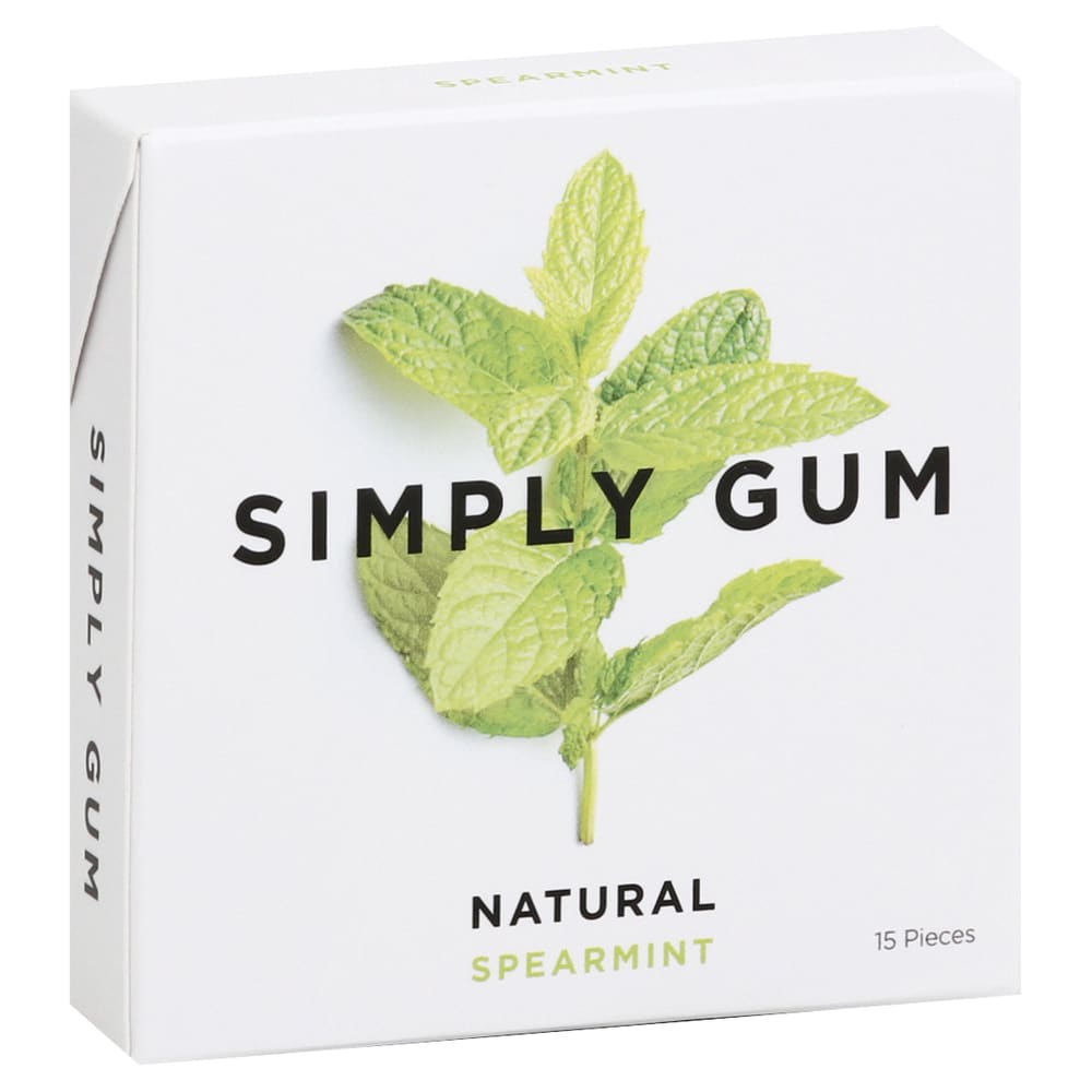 Simply Gum Chewing Gum, Spearmint, 0.74 Oz, Total Qty 12 MPN:778554