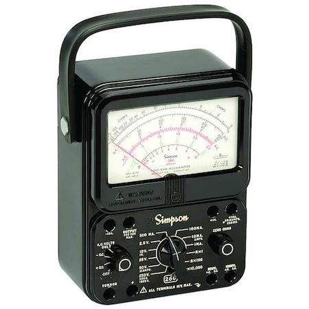 Analog Multimeter, 1, 000 V, 20 megaohm MPN:260-8