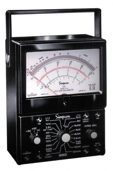 Analog & Manual Ranging Multimeter: 1,000 VAC/VDC MPN:12206