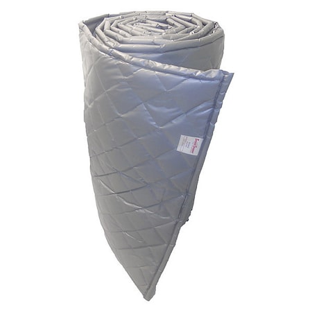 Acoustic Partition, 0.65 NRC, Fiberglass, 4 ft W, 25 ft L, 2 in Thick, Gray MPN:15012548U