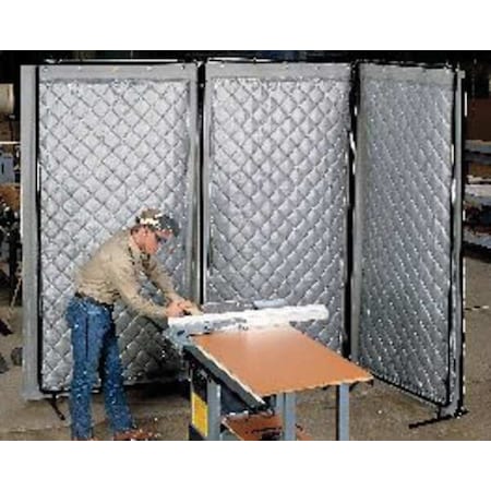 Acoustic Panel, 0.7 NRC, Aluminum-Vinyl Coated Fiberglass, 4 1/2 ft W, 8 ft L, 1 in Thick MPN:22-310148