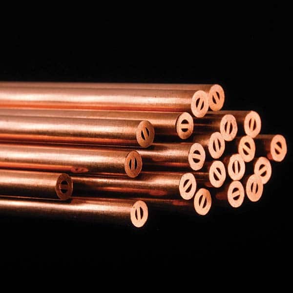 Electrical Discharge Machining Tubes, Tube Material: Copper , Overall Length: 1.2 , Channel Type: Single , Outside Diameter (mm): 1.20  MPN:CU-1.2X300MC