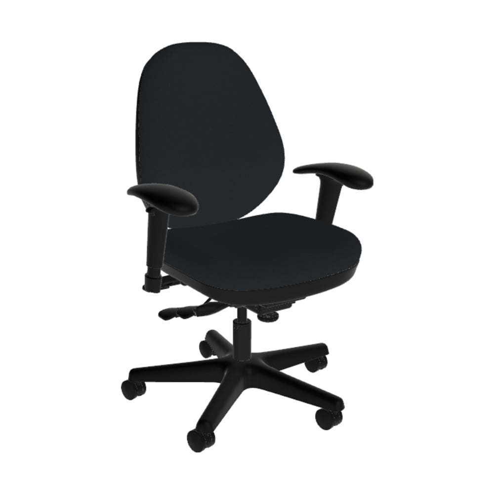 Sitmatic GoodFit Ergonomic Fabric Mid-Back Task Chair, Black, GU23MFVSPC7K21201 MPN:GU23MFVSPC7K/21201