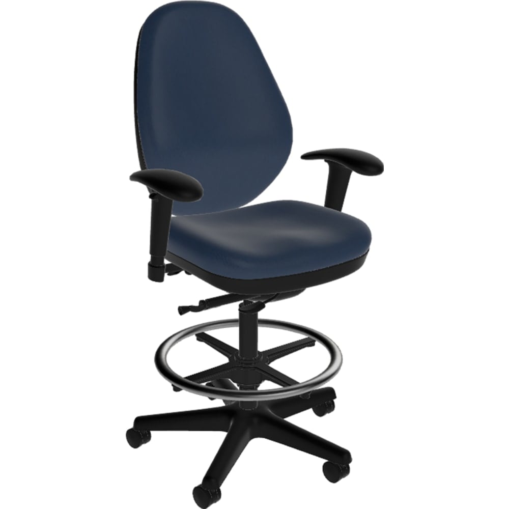 Sitmatic GoodFit High-Back Tall Stool, Navy MPN:GU33SNPCTK7K/21502