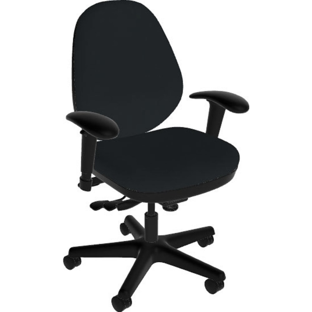 Sitmatic GoodFit Multifunction Mid-Back Chair With Adjustable Arms, Black/Black MPN:GU23MFPC7K/21201