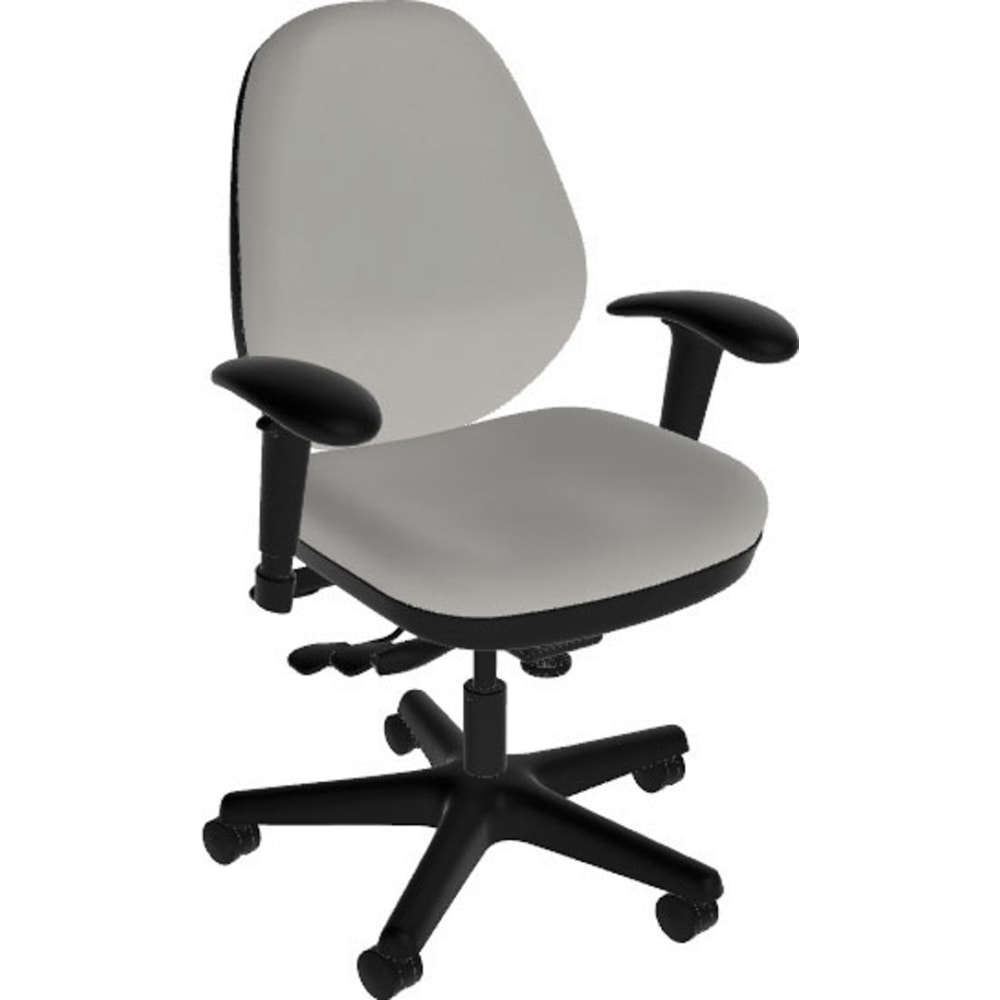 Sitmatic GoodFit Multifunction Mid-Back Chair, Fabric, 38inH, Gray/Black MPN:GU23MFPC7K/21509
