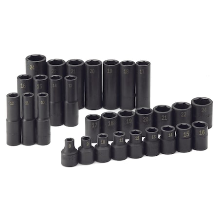 Socket Set, 30 Piece 1/2