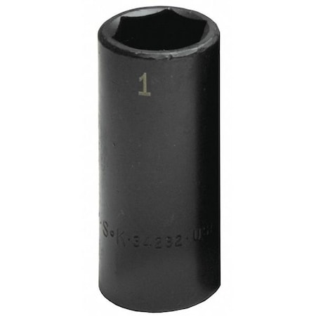 1/2 in Drive Impact Socket Deep Socket, Black Phosphate, 1/2