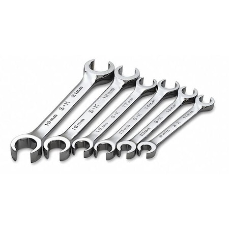 Flare Nut Wrench Set, 6 Pieces, 6 Pts MPN:376