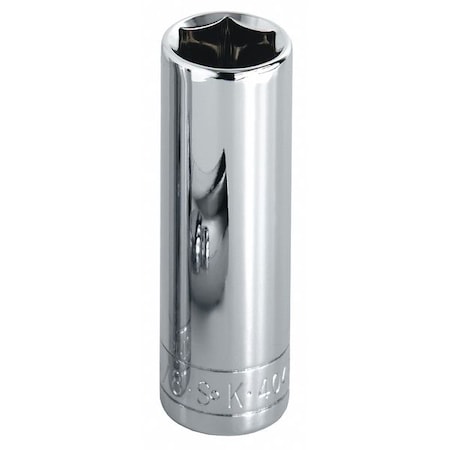 1/2 in Drive, 24mm Metric, Socket, 6 Points, Steel, Chrome, 24 mm MPN:40024