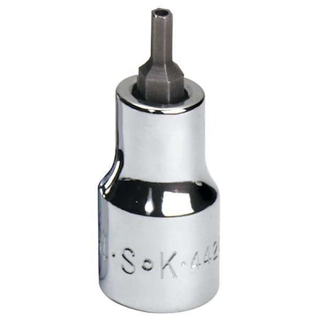 3/8 in Drive Tamper Resistant Hex Socket Bit SAE 1/8 in Tip, 2 3/4 in L MPN:44208