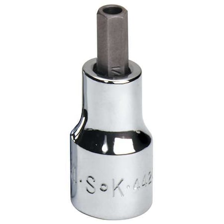 3/8 in Drive Tamper Resistant Hex Socket Bit SAE 1/4 in Tip, 2 3/4 in L MPN:44216
