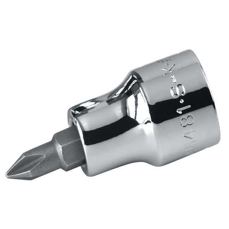 3/8 in Drive Phillips Socket Bit SAE No. 2 Tip, 2 45/64 in L MPN:45482