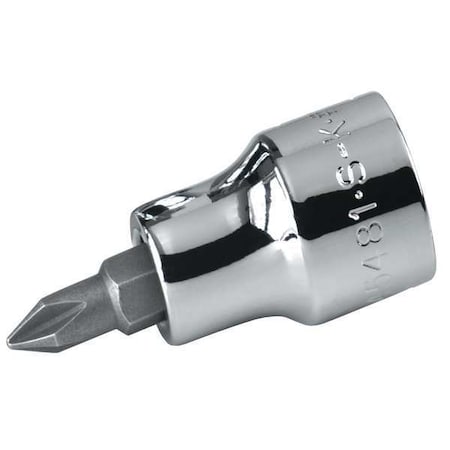 3/8 in Drive Phillips Socket Bit SAE No. 4 Tip, 2 45/64 in L MPN:45484