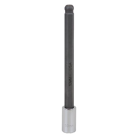 3/8 in Drive Ball Hex Hex Bit Socket Metric 10 mm Tip, 7 in L MPN:45970