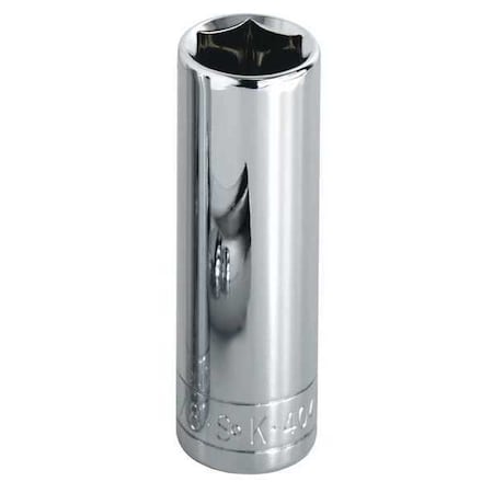 1/2 in Drive, 13mm Metric, Socket, 12 Points, Steel, Chrome, 13 mm MPN:48013