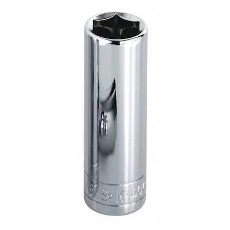 3/8 in Drive, 13mm Metric Socket, 6 Points, Steel, Chrome, 13 mm MPN:8413
