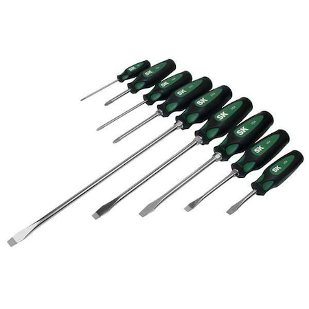 Screwdriver Set, Slotted/Phillips, 9 Pc MPN:86007