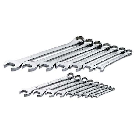 Combo Wrench St, Steel, Chrome, Stnrd, Ofst MPN:86014