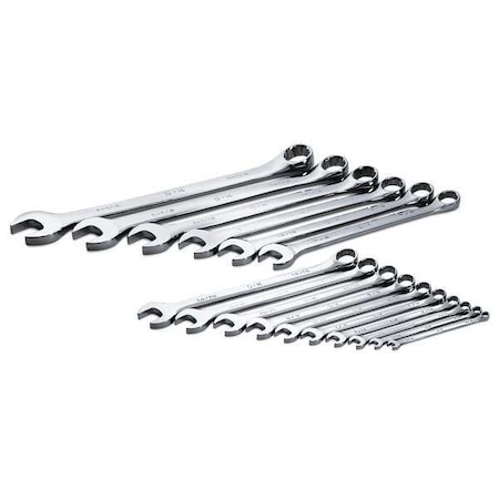 Combo Wrench Set, Long, 1/4-1-1/4 in, 16 Pc MPN:86018