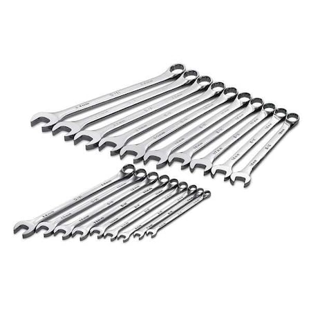 Combo Wrench Set, Long, Chrome, 6-24mm, 19Pc MPN:86037