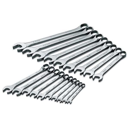 Combo Wrench St, Steel, Chrome, Stnrd, Ofst MPN:86224