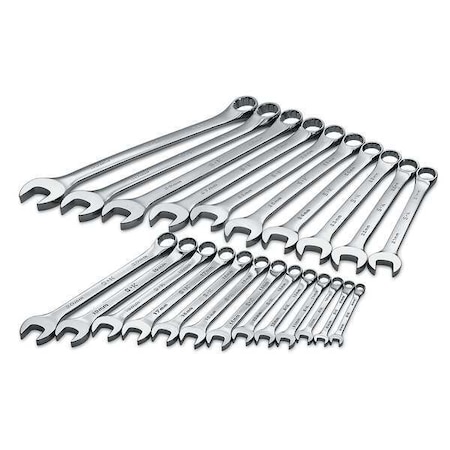 Combo Wrench St, Steel, Chrome, Stnrd, Ofst MPN:86225