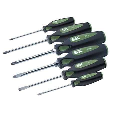 Screwdriver Set, Slotted/Phillips, 6 Pc MPN:86330
