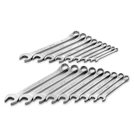 Combo Wrench St, Steel, Chrome, Stnrd, Ofst MPN:87018