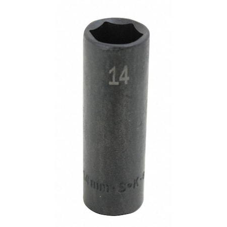 3/8 in Drive Impact Socket Deep Socket, Black Phosphate, 3/8