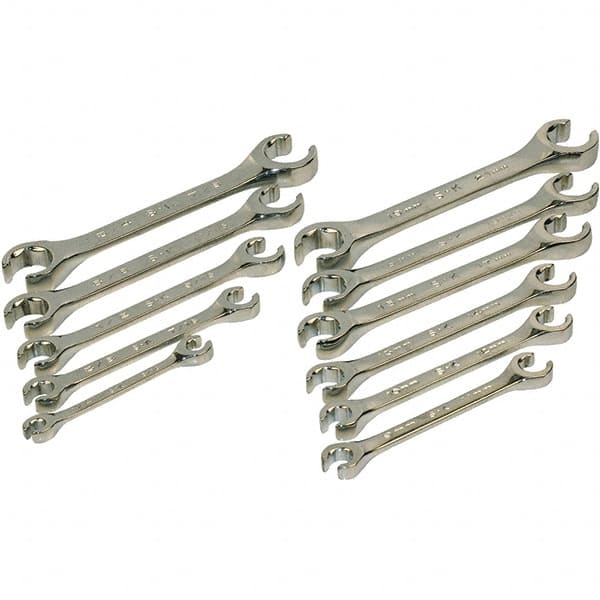 Flare Nut Wrench Set: 11 Pc, 1/4 x 5/16