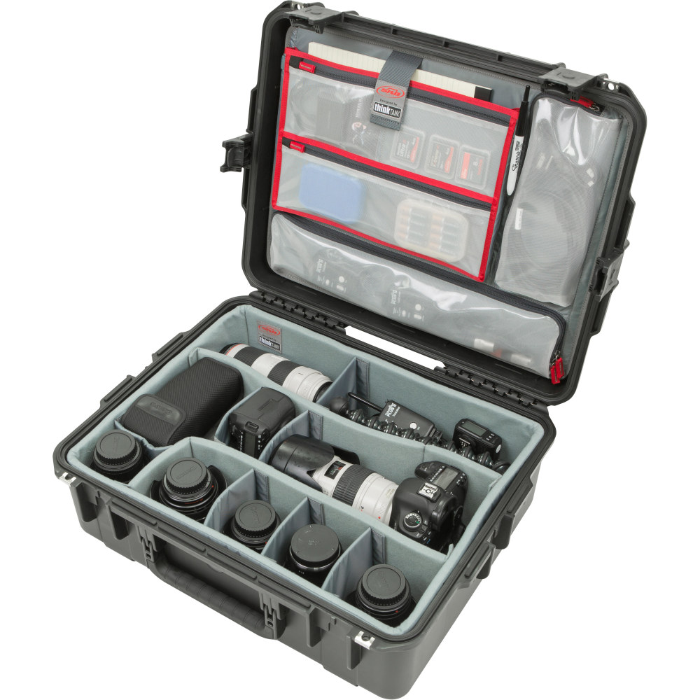 SKB Cases Protective Electronic Device Case With Padded Dividers, 7-1/2in x 16in x 21in, Black MPN:3I-2217-8DL