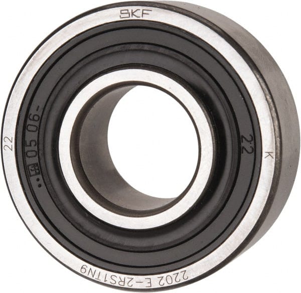 Self-Aligning Ball Bearing: 15 mm Bore Dia, 35 mm OD, 14 mm OAW, Double Seal MPN:2202 E-2RS1TN9