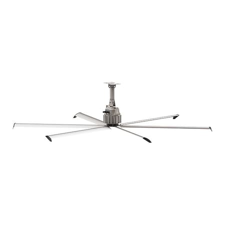 HVLS Ceiling Fan, 14 ft Blade Dia, 6 Blades, Variable Speeds, 110 to 230V AC, Powder Coated MPN:GPROP-1443-612-1