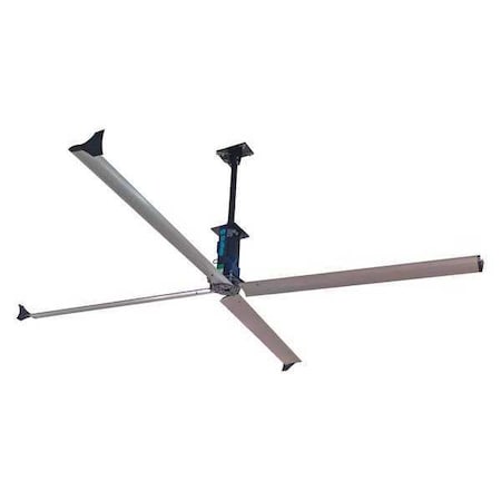 HVLS Ceiling Fan, 14 ft Blade Dia, 4 Blades, Variable Speeds, 230V AC MPN:STEP-1443-423-1